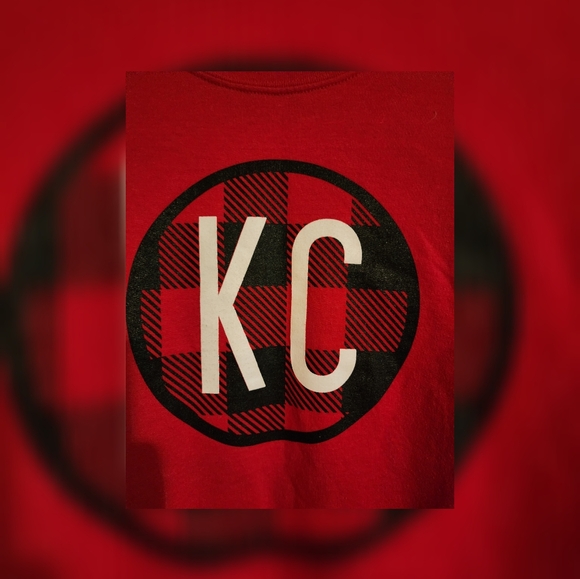 Kansas City Plaid Crewneck Sweatshirt M - Picture 2 of 5
